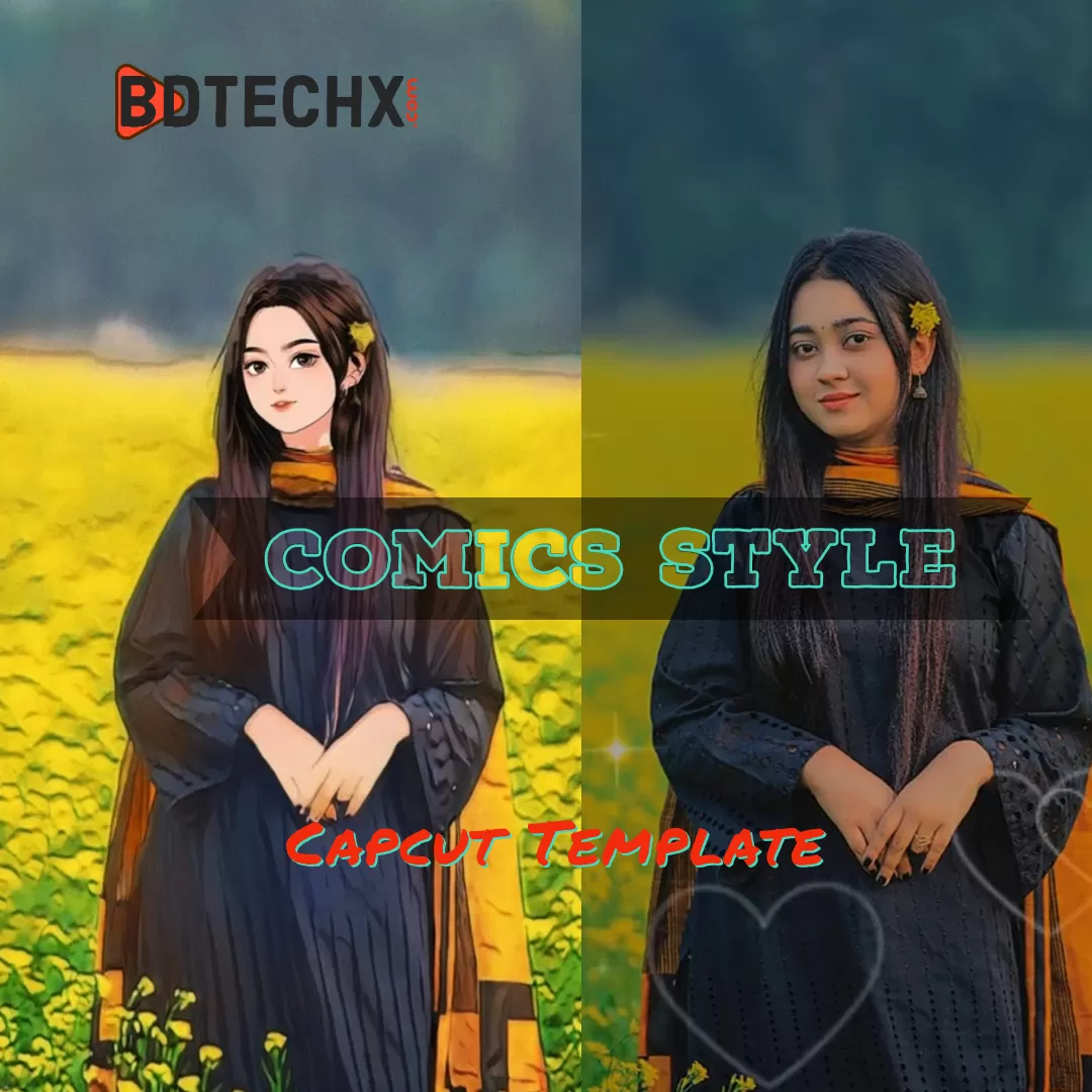 Comic Style Capcut Template TikTok Video Editing 2023